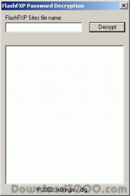 FlashFXP Password Decryption screenshot